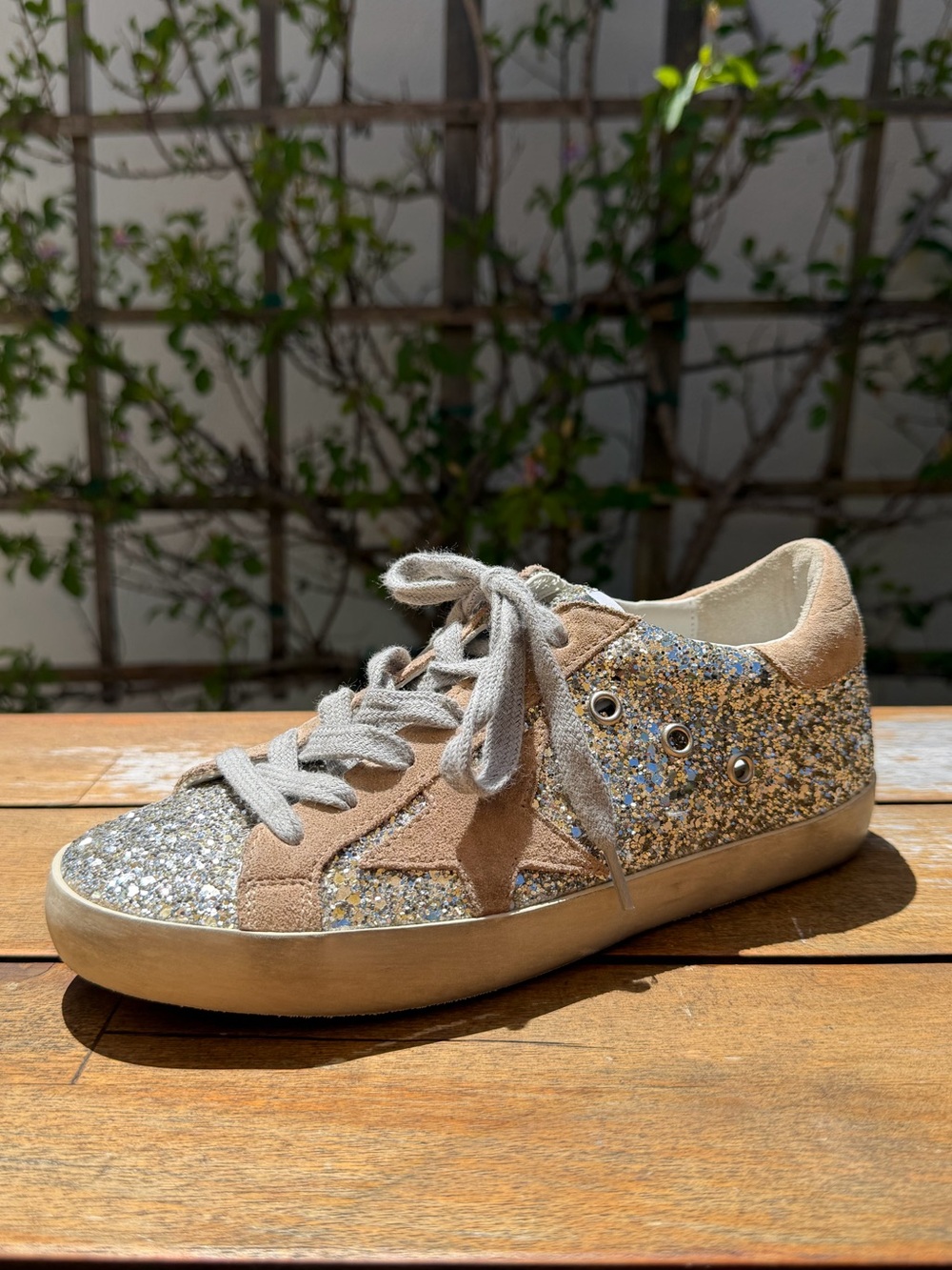 GOLDEN GOOSE Super-Star glitter sneakers